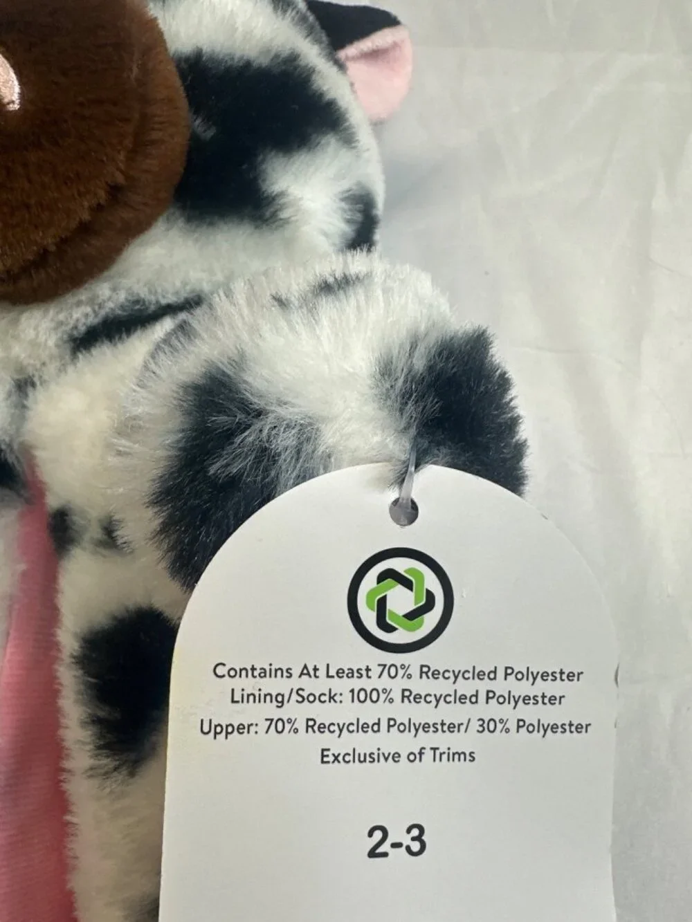 wonder nation youth 2/3 cow slippers nwt
